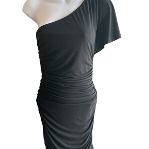 Black Cocktail One-Shoulder Dress size small